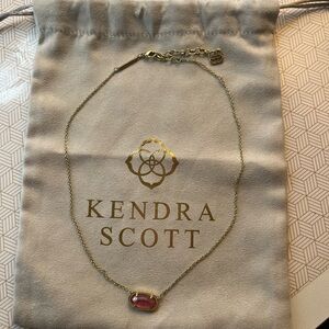 Kendra Scott Gold Elisa Pink Necklace